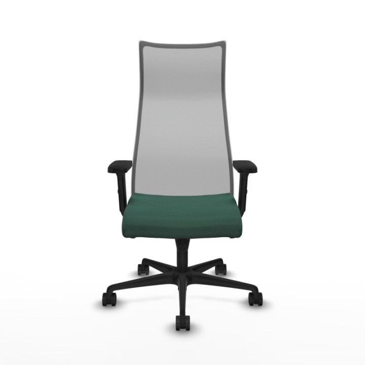 Albacete malla sincro malla gris bali verde botella brazos 2D base nailon ruedas 65 mm nailon