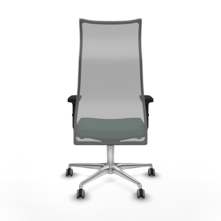 Albacete malla sincro malla gris bali verde botella brazos 2D base aluminio ruedas 65mm engomadas