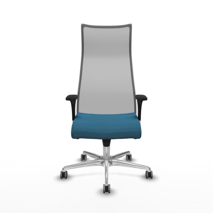 Albacete malla sincro malla gris bali verde petroleo brazos 1D base aluminio ruedas 65mm engomadas