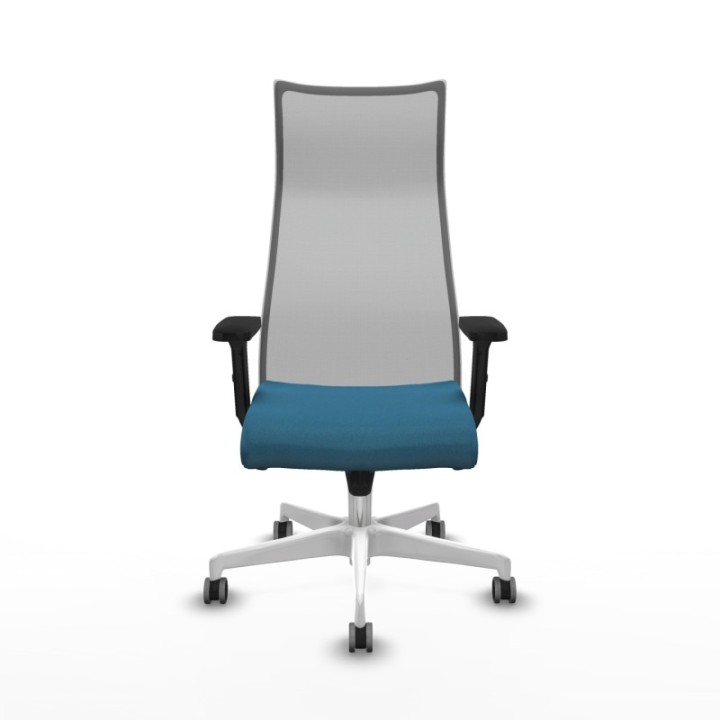 Albacete malla sincro malla gris bali verde petroleo brazos 2D base blanca ruedas 65mm engomadas