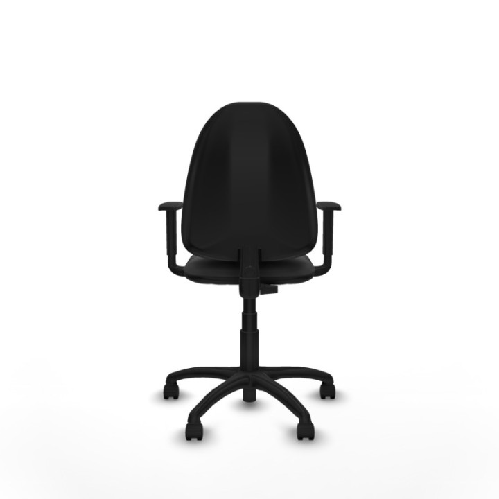 Aýna CP similpiel gris oscuro brazos 1D base poliamida ruedas nailon 50mm