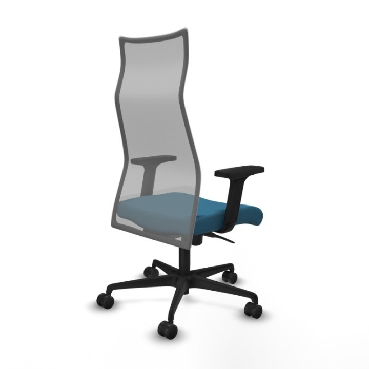 Albacete malla sincro malla gris bali verde petroleo brazos 2D base nailon ruedas 65 mm nailon