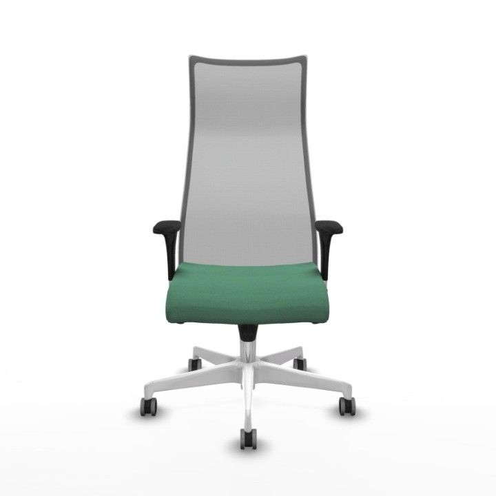 Albacete malla sincro malla gris bali verde esmeralda brazos 1D base blanca ruedas 65mm engomadas