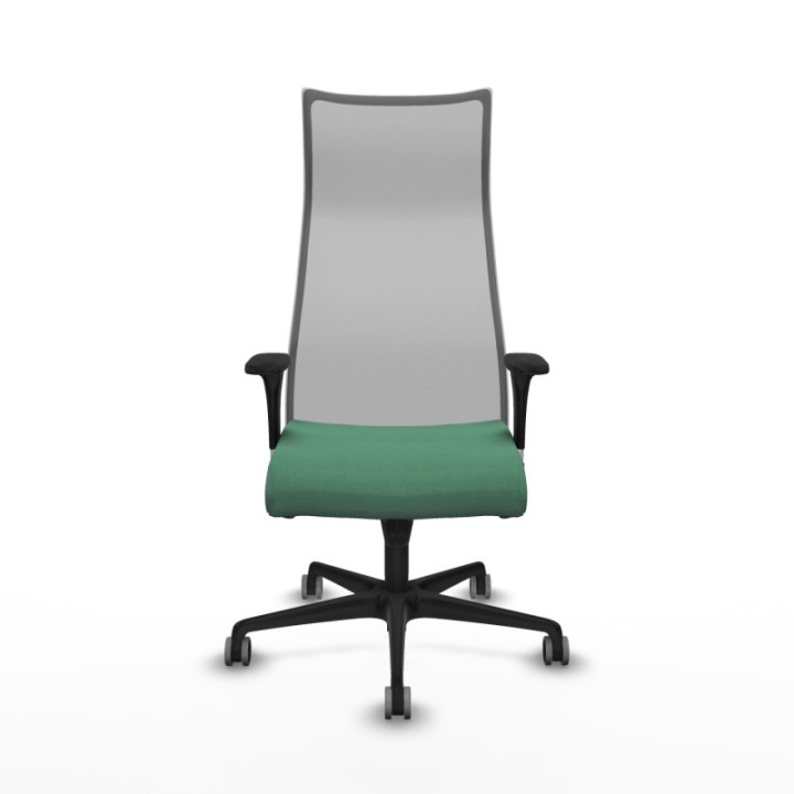 Albacete malla sincro malla gris bali verde esmeralda brazos 1D base nailon ruedas 65mm engomadas