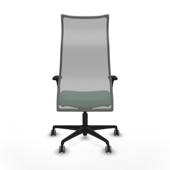 Albacete malla sincro malla gris bali verde esmeralda brazos 1D base nailon ruedas 65mm engomadas