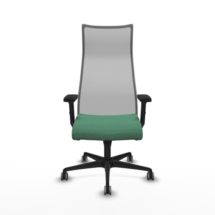 Albacete malla sincro malla gris bali verde esmeralda brazos 2D base nailon ruedas 65mm engomadas