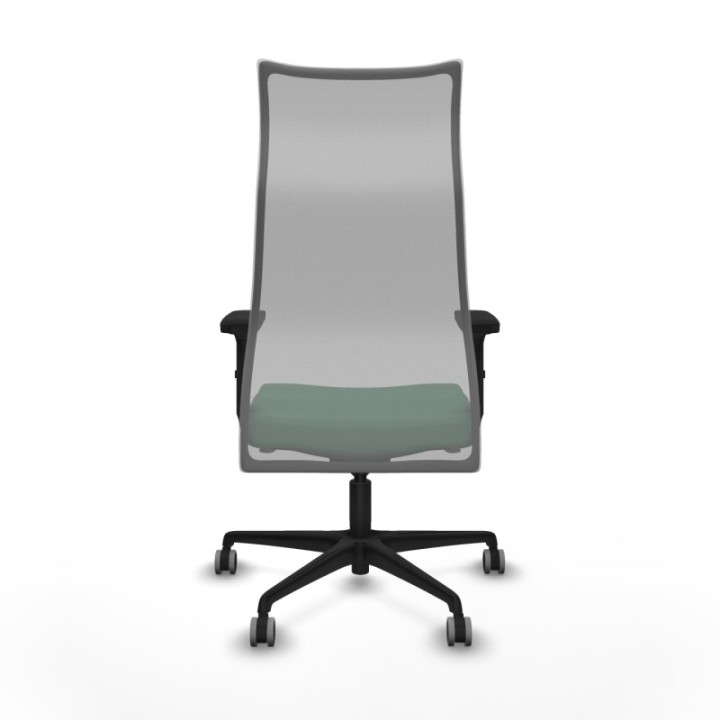 Albacete malla sincro malla gris bali verde esmeralda brazos 2D base nailon ruedas 65mm engomadas