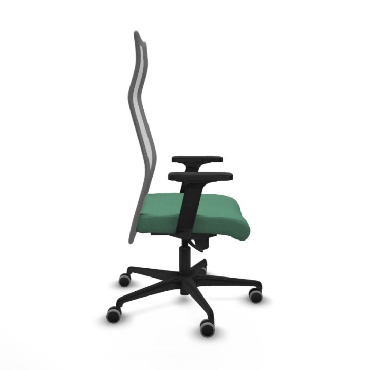 Albacete malla sincro malla gris bali verde esmeralda brazos 2D base nailon ruedas 65mm engomadas