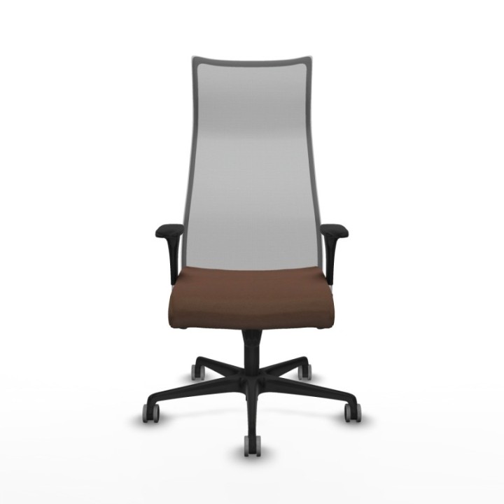 Albacete malla sincro malla gris bali marrón oscuro brazos 1D base nailon ruedas 65mm engomadas