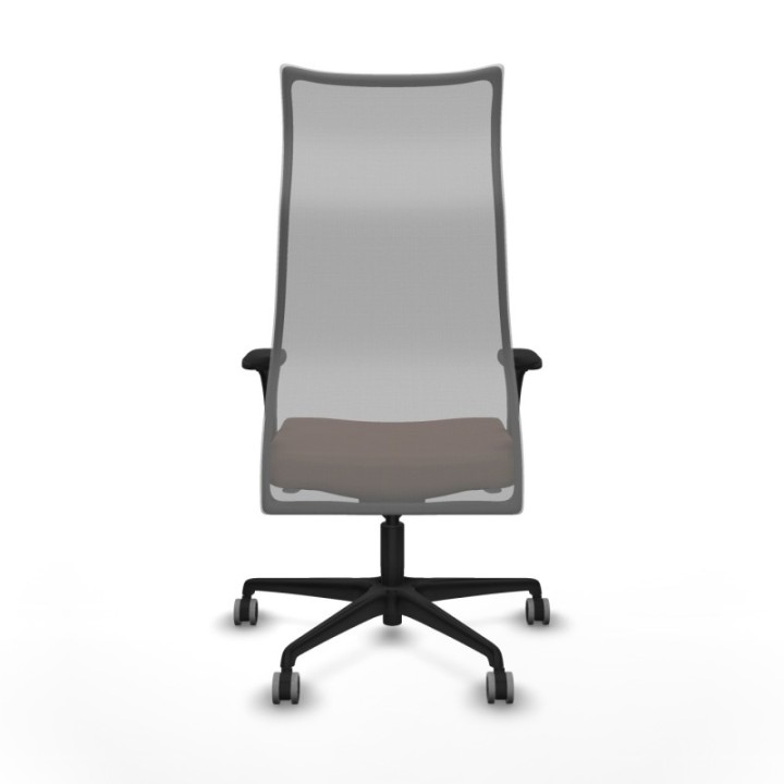 Albacete malla sincro malla gris bali marrón oscuro brazos 1D base nailon ruedas 65mm engomadas