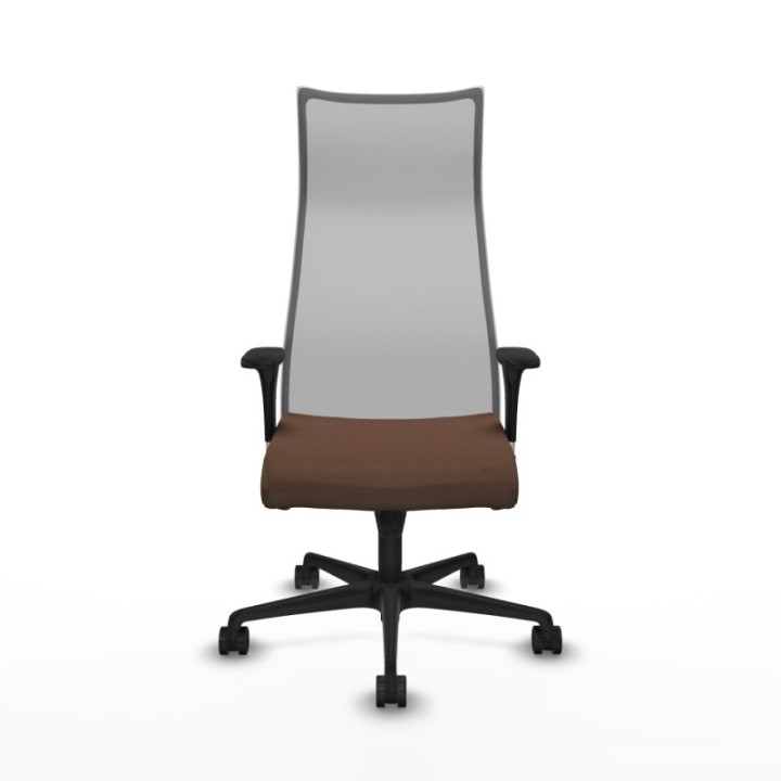 Albacete malla sincro malla gris bali marrón oscuro brazos 1D base nailon ruedas 65 mm nailon