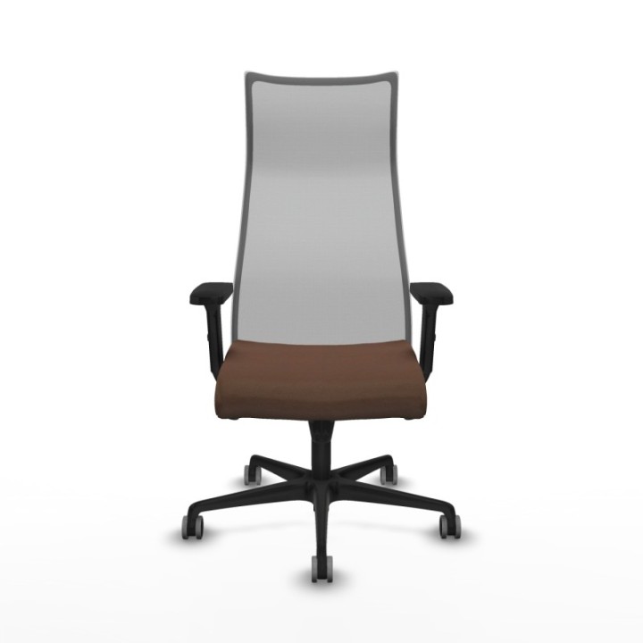 Albacete malla sincro malla gris bali marrón oscuro brazos 2D base nailon ruedas 65mm engomadas