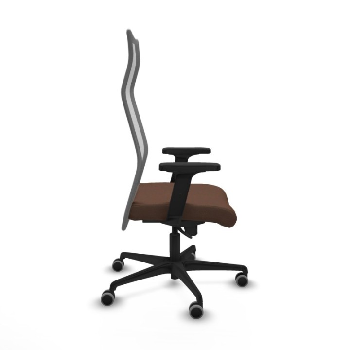 Albacete malla sincro malla gris bali marrón oscuro brazos 2D base nailon ruedas 65mm engomadas