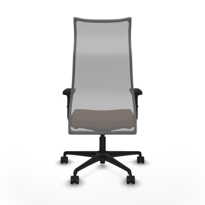 Albacete malla sincro malla gris bali marrón oscuro brazos 2D base nailon ruedas 65 mm nailon