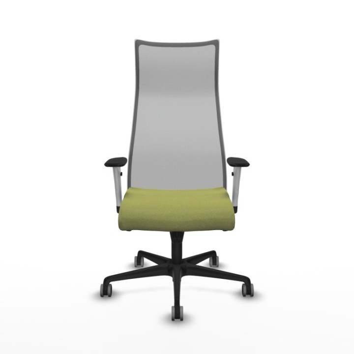 Albacete malla sincro malla gris bali verde oliva brazos blancos base nailon ruedas 65mm engomadas