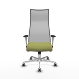 Albacete malla sincro malla gris bali verde oliva brazos blancos base aluminio ruedas 65mm engomadas