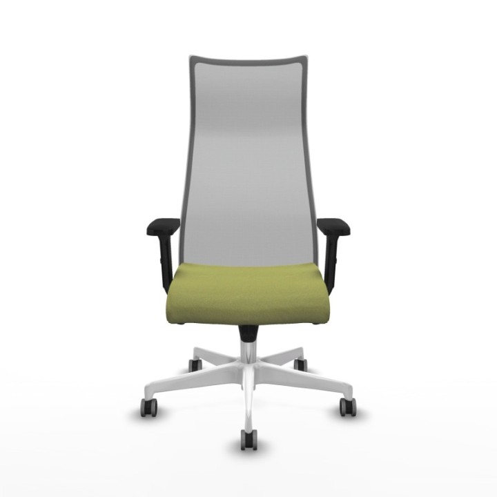 Albacete malla sincro malla gris bali verde oliva brazos 2D base blanca ruedas 65mm engomadas