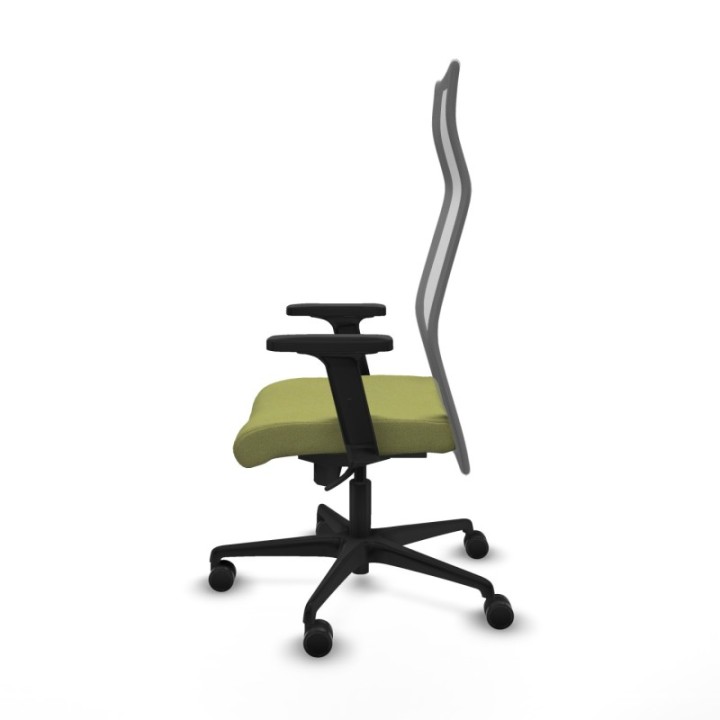 Albacete malla sincro malla gris bali verde oliva brazos 2D base nailon ruedas 65 mm nailon