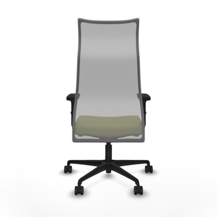 Albacete malla sincro malla gris bali verde oliva brazos 2D base nailon ruedas 65 mm nailon