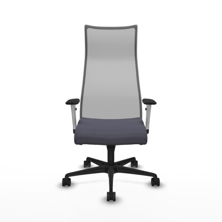 Albacete malla sincro malla gris bali gris oscuro brazos blancos base nailon ruedas 65 mm nailon