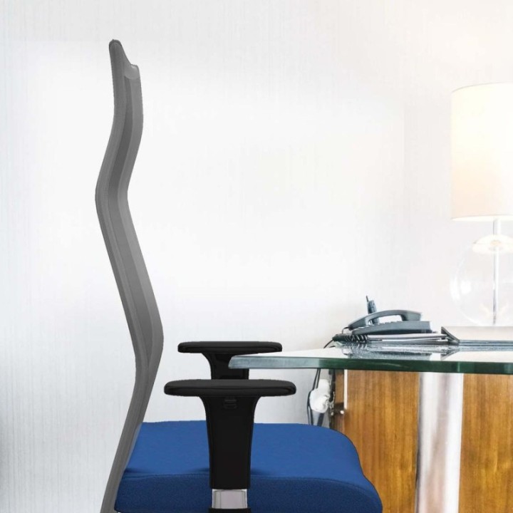 Albacete malla sincro malla gris bali gris oscuro brazos 1D base nailon ruedas 65mm engomadas