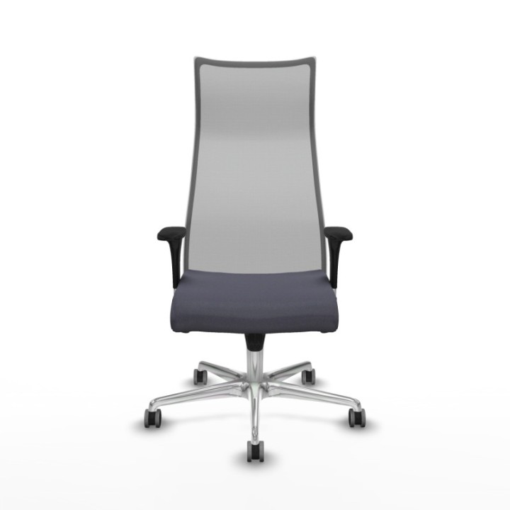 Albacete malla sincro malla gris bali gris oscuro brazos 1D base aluminio ruedas 65mm engomadas