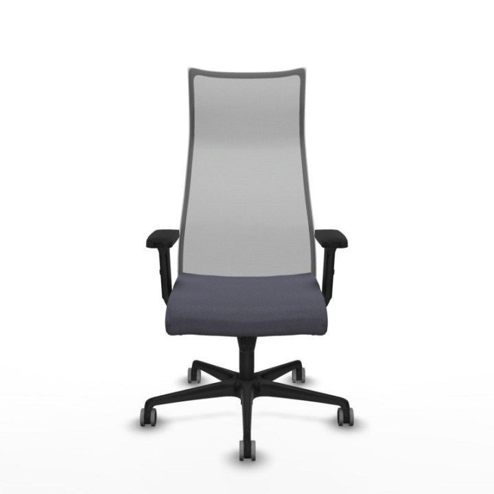 Albacete malla sincro malla gris bali gris oscuro brazos 2D base nailon ruedas 65mm engomadas