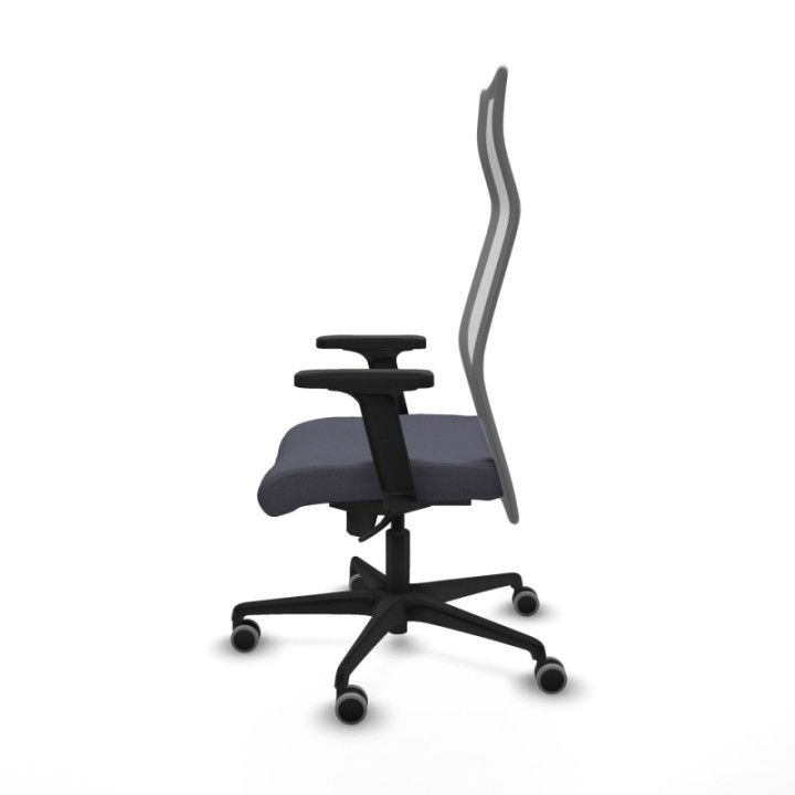 Albacete malla sincro malla gris bali gris oscuro brazos 2D base nailon ruedas 65mm engomadas