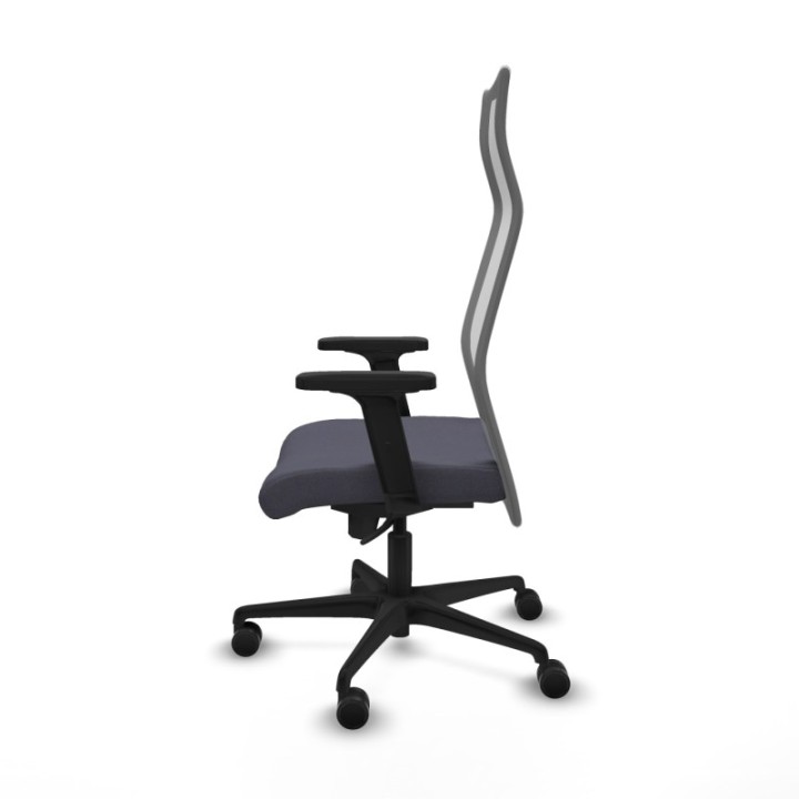 Albacete malla sincro malla gris bali gris oscuro brazos 2D base nailon ruedas 65 mm nailon