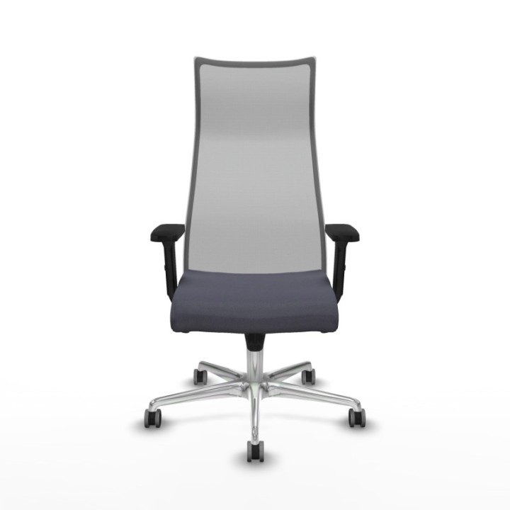 Albacete malla sincro malla gris bali gris oscuro brazos 2D base aluminio ruedas 65mm engomadas