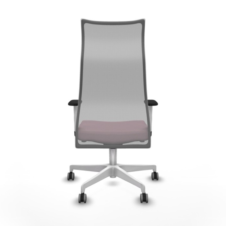 Albacete malla sincro malla gris bali rosa brazos blancos base blanca ruedas 65mm engomadas