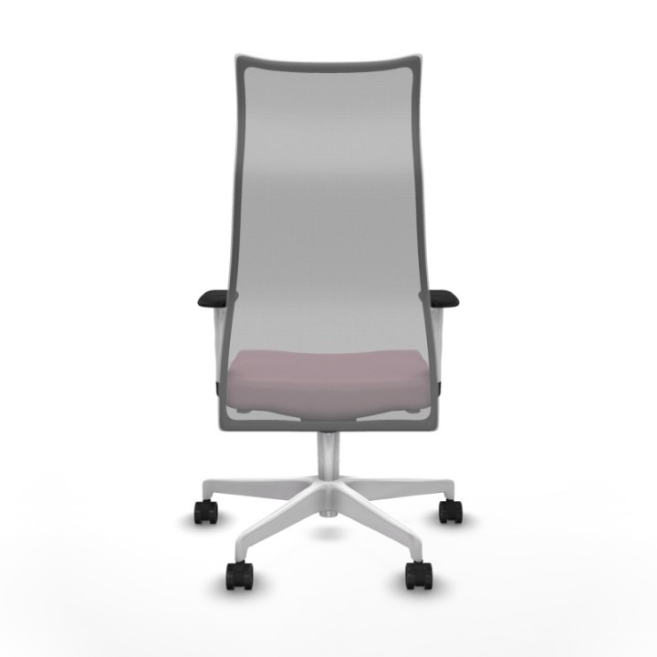 Albacete malla sincro malla gris bali rosa brazos blancos base blanca ruedas 65 mm nailon