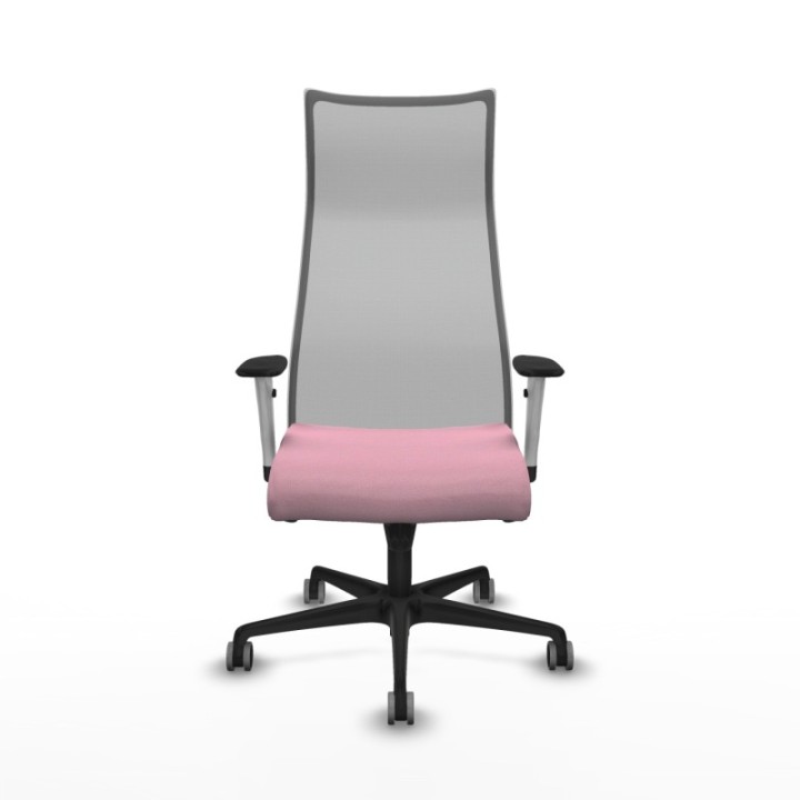 Albacete malla sincro malla gris bali rosa brazos blancos base nailon ruedas 65mm engomadas