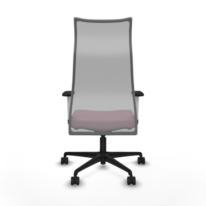 Albacete malla sincro malla gris bali rosa brazos blancos base nailon ruedas 65 mm nailon