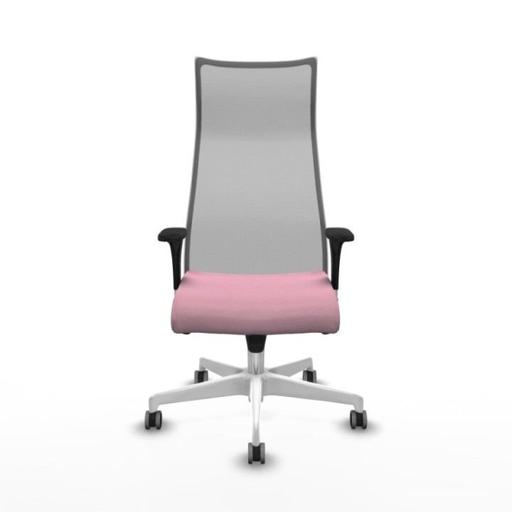 Albacete malla sincro malla gris bali rosa brazos 1D base blanca ruedas 65mm engomadas