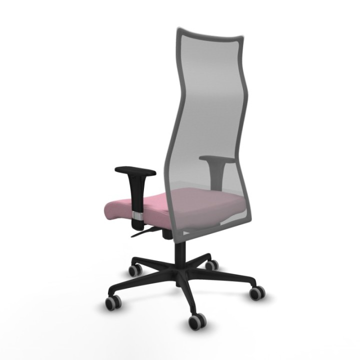 Albacete malla sincro malla gris bali rosa brazos 1D base nailon ruedas 65mm engomadas