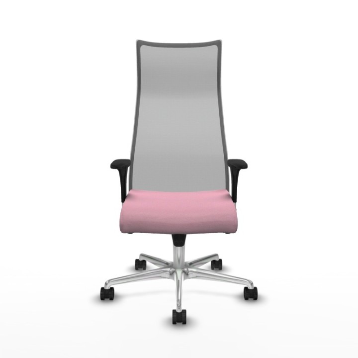 Albacete malla sincro malla gris bali rosa brazos 1D base aluminio ruedas 65 mm nailon