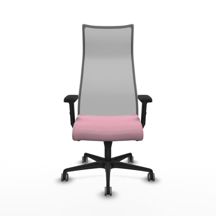 Albacete malla sincro malla gris bali rosa brazos 2D base nailon ruedas 65mm engomadas