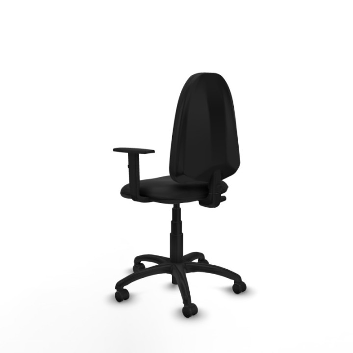 Aýna CP similpiel negro brazos 1D base poliamida ruedas engomadas 50mm