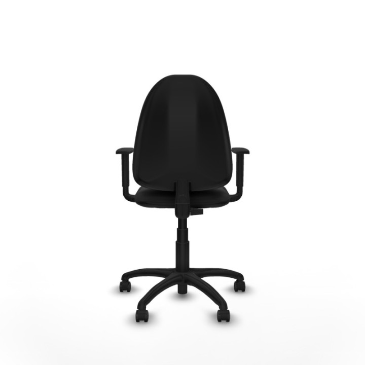 Aýna CP similpiel negro brazos 1D base poliamida ruedas engomadas 50mm