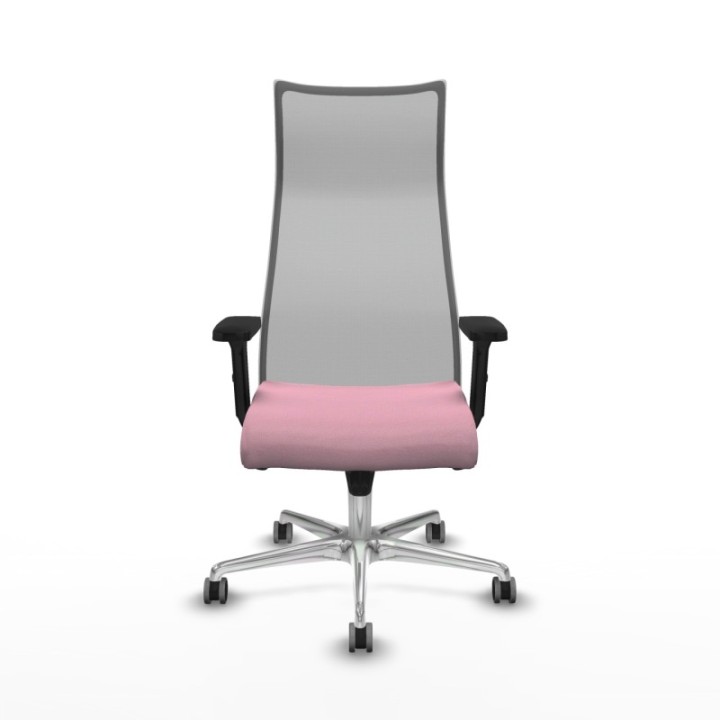 Albacete malla sincro malla gris bali rosa brazos 2D base aluminio ruedas 65mm engomadas