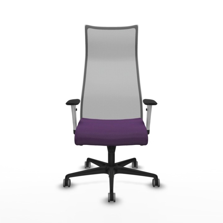 Albacete malla sincro malla gris bali morado brazos blancos base nailon ruedas 65mm engomadas