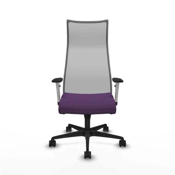 Albacete malla sincro malla gris bali morado brazos blancos base nailon ruedas 65 mm nailon