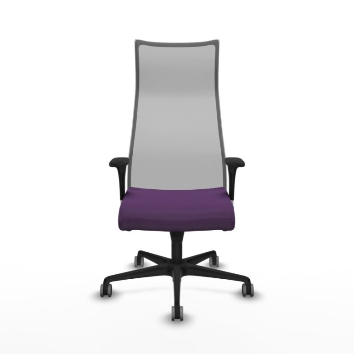 Albacete malla sincro malla gris bali morado brazos 1D base nailon ruedas 65mm engomadas