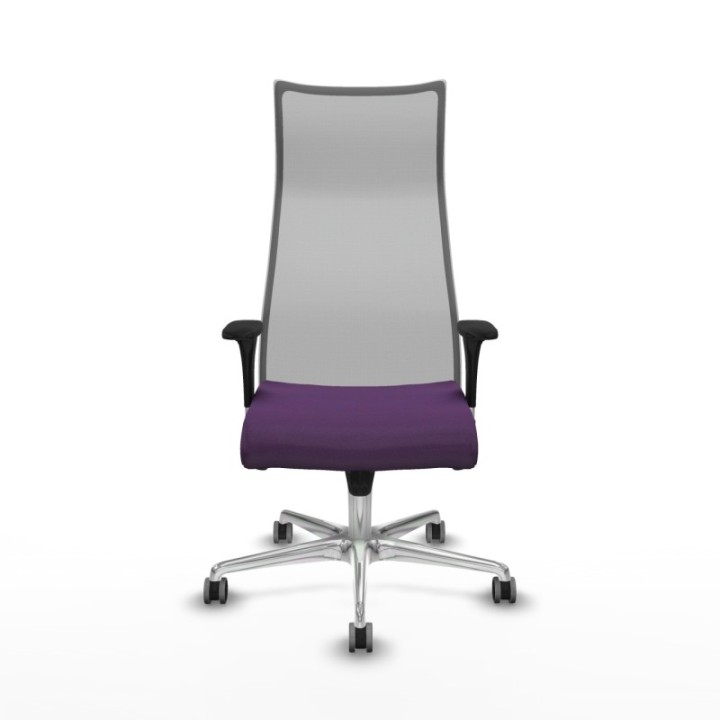 Albacete malla sincro malla gris bali morado brazos 1D base aluminio ruedas 65mm engomadas