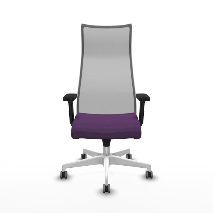 Albacete malla sincro malla gris bali morado brazos 2D base blanca ruedas 65mm engomadas