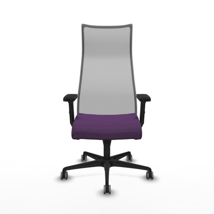 Albacete malla sincro malla gris bali morado brazos 2D base nailon ruedas 65mm engomadas