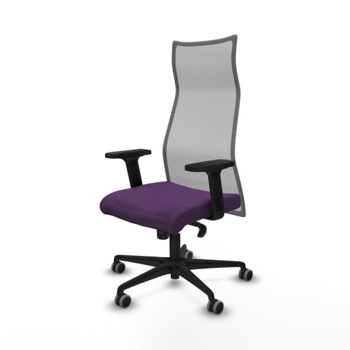 Albacete malla sincro malla gris bali morado brazos 2D base nailon ruedas 65mm engomadas