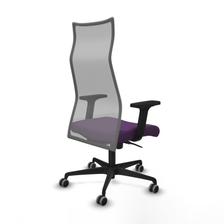 Albacete malla sincro malla gris bali morado brazos 2D base nailon ruedas 65mm engomadas