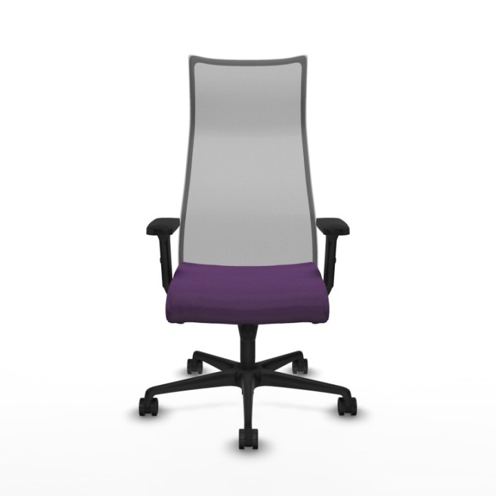 Albacete malla sincro malla gris bali morado brazos 2D base nailon ruedas 65 mm nailon